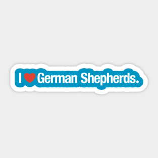 I HEART German Shepherds. Sticker
